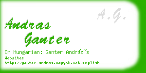 andras ganter business card